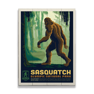 Sasquatch: Olympic Guardian - Wood Plank Wall Art Wood & Metal Signs Anderson Design Group