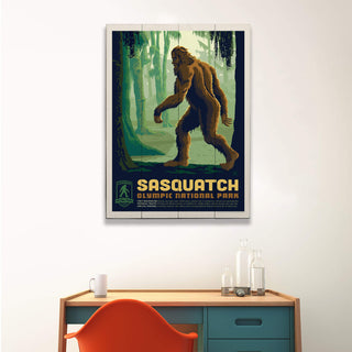 Sasquatch: Olympic Guardian - Wood Plank Wall Art Wood & Metal Signs Anderson Design Group