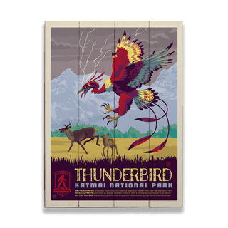 Thunderbird: Majesty of the Mountain Skies - Wood Plank Wall Art Wood & Metal Signs Anderson Design Group