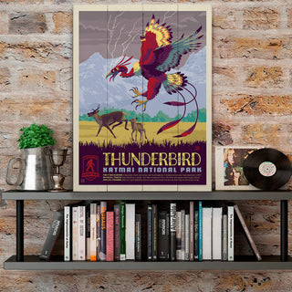 Thunderbird: Majesty of the Mountain Skies - Wood Plank Wall Art Wood & Metal Signs Anderson Design Group