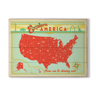 Explore America - Wood & Metal Wall Art Wood & Metal Signs Anderson Design Group