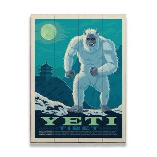 Yeti: The Snowbound Sentinel - Wood Plank Wall Art Wood & Metal Signs Anderson Design Group