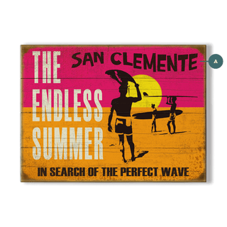 The Endless Summer: San Clemente - Wood & Metal Wall Art Wood & Metal Signs Bruce Brown Films