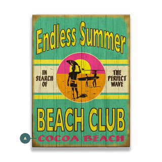 The Endless Summer: Cocoa Beach - Wood & Metal Wall Art Wood & Metal Signs Bruce Brown Films