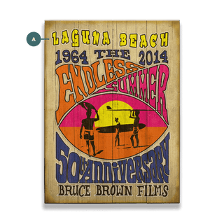 The Endless Summer: 50th Anniversary - Wood & Metal Wall Art Wood & Metal Signs Bruce Brown Films