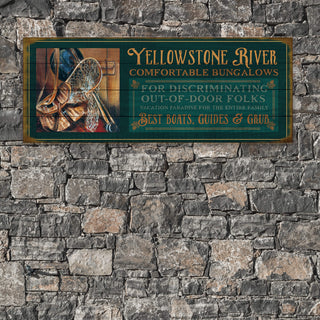 Yellowstone River Bungalows - Wood & Metal Wall Art Wood & Metal Signs Marilynn Dwyer Mason