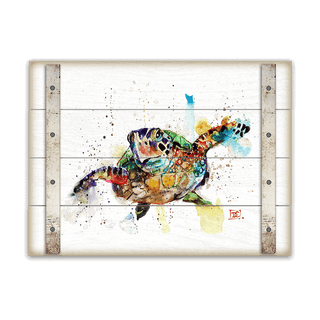 Sea Turtle - Wood Plank Wall Art Wood & Metal Signs Dean Crouser