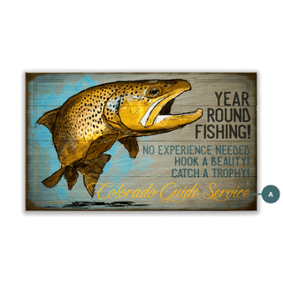 Year Round Fishing! - Wood & Metal Wall Art Wood & Metal Signs Ed Anderson