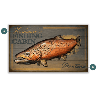 Hardman's Fishing Cabin - Wood & Metal Wall Art Wood & Metal Signs Ed Anderson