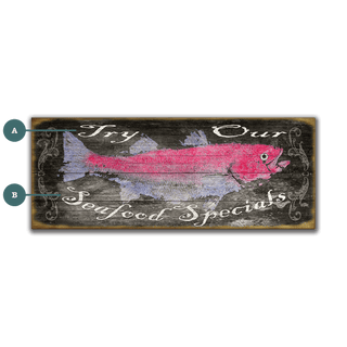 Try Our Seafood Specials - Wood & Metal Wall Art Wood & Metal Signs FishAye Trading Company