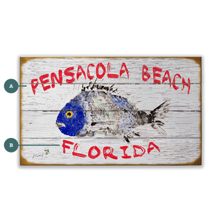 Pensacola Porgy - Wood & Metal Wall Art Wood & Metal Signs FishAye Trading Company