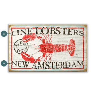 Line Lobsters - Wood & Metal Wall Art Wood & Metal Signs FishAye Trading Company