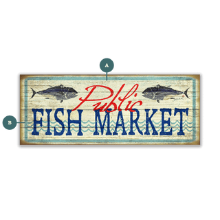 Public Fish Market - Wood & Metal Wall Art Wood & Metal Signs FishAye Trading Company