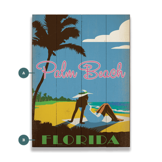 Palm Beach, Florida - Wood & Metal Wall Art Wood & Metal Signs Anderson Design Group