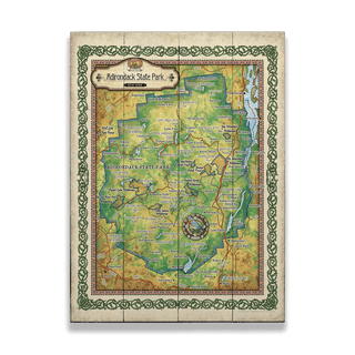 Adirondack State Park, New York - Wood & Metal Wall Art Wood & Metal Signs Lisa Middleton