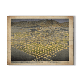 Bird's Eye View of Bozeman, Montana - Wood & Metal Wall Art Wood & Metal Wall Art Lisa Middleton