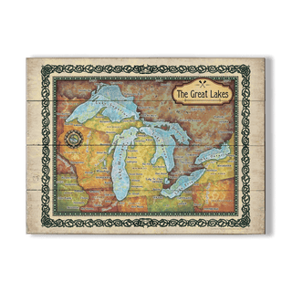 The Great Lakes - Wood & Metal Wall Art Wood & Metal Signs Lisa Middleton