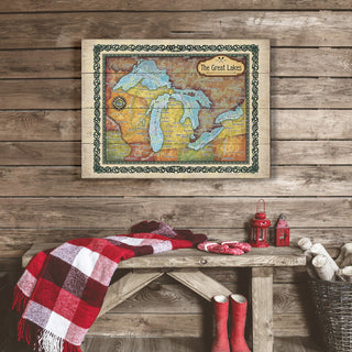 The Great Lakes - Wood & Metal Wall Art Wood & Metal Signs Lisa Middleton