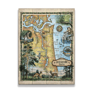 Jacksonville Beaches, Florida - Wood & Metal Wall Art Wood & Metal Signs Lisa Middleton