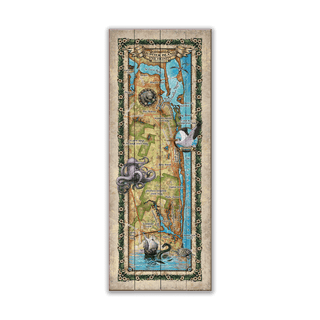 Jupiter Island, Florida Vintage Map - Wood & Metal Wall Art Wood & Metal Signs Lisa Middleton