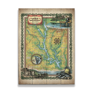 A New Map of Lake Oconee Georgia - Wood & Metal Wall Art Wood & Metal Signs Lisa Middleton