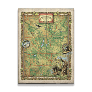 The Lakes of Washington County, Wisconsin - Wood & Metal Wall Art Wood & Metal Signs Lisa Middleton