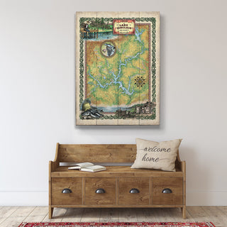 A New Map of Lake Sinclair Georgia - Wood & Metal Wall Art Wood & Metal Signs Lisa Middleton