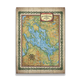 A New Map of Lake Winnipesaukee, New Hampshire - Wood & Metal Wall Art Wood & Metal Signs Lisa Middleton