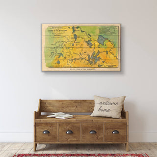 Headwaters of the Mississippi Vintage Map - Wood & Metal Wall Art Wood & Metal Signs Lisa Middleton