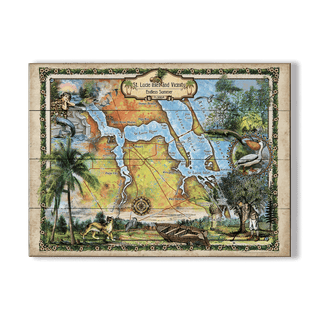 St. Lucie Inlet and Vicinity - Wood & Metal Wall Art Wood & Metal Signs Lisa Middleton