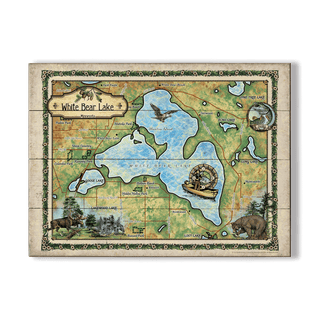 White Bear Lake, Minnesota - Wood & Metal Wall Art Wood & Metal Signs Lisa Middleton