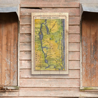 Whitney's Map of St. John's River - Wood & Metal Wall Art Wood & Metal Signs Lisa Middleton