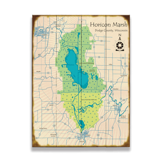 Horicon Marsh, Wisconsin - Wood & Metal Wall Art Wood & Metal Signs Lake Art