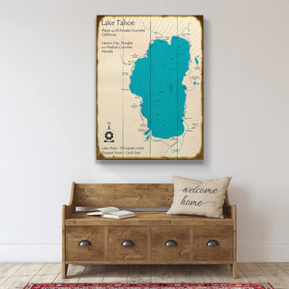 Lake Tahoe - Wood & Metal Wall Art Wood & Metal Wall Art Lake Art