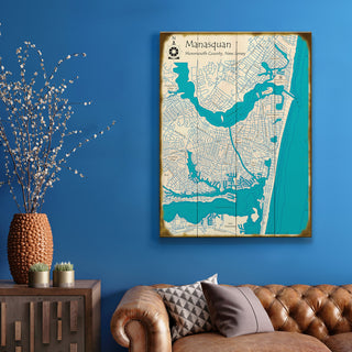 Manasquan, New Jersey - Wood & Metal Wall Art Wood & Metal Wall Art Lake Art