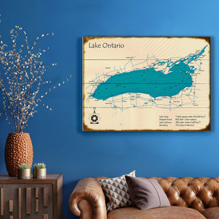 Lake Ontario - Wood & Metal Wall Art Wood & Metal Signs Lake Art