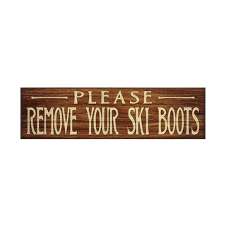 Please Remove Boots: Generic - Wood & Metal Wall Art Wood & Metal Wall Art Meissenburg Designs Wood 36" x 10.5"