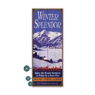 Winter Splendor Rockies (Landscape) - Wood & Metal Wall Art Wood & Metal Wall Art Meissenburg Designs