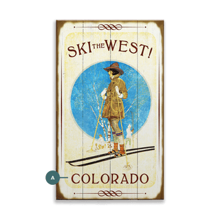 Ski the West! - Wood & Metal Wall Art Wood & Metal Signs Meissenburg Designs