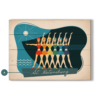 Synchronized Rainbow Swimmers - Wood & Metal Wall Art Wood & Metal Signs Meissenburg Designs