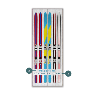 Ski Lineup: Ready for Adventure - Wood & Metal Wall Art Wood & Metal Wall Art Meissenburg Designs