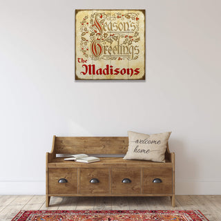 Seasons Greetings: Personalized - Wood & Metal Wall Art Wood & Metal Signs Meissenburg Designs