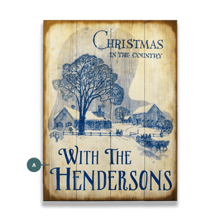 Christmas in the Country: Personalized - Wood & Metal Wall Art Wood & Metal Signs Meissenburg Designs