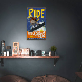 Ride Snowboard - Wood & Metal Wall Art Wood & Metal Wall Art Meissenburg Designs