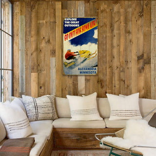 Go Out For Some Air Snowmobiler - Wood & Metal Wall Art Wood & Metal Wall Art Meissenburg Designs