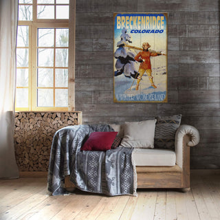 Winter Wonderland Ski Girl - Wood & Metal Wall Art Wood & Metal Wall Art Meissenburg Designs