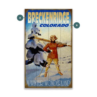 Winter Wonderland Ski Girl - Wood & Metal Wall Art Wood & Metal Wall Art Meissenburg Designs Wood 24" x 14"