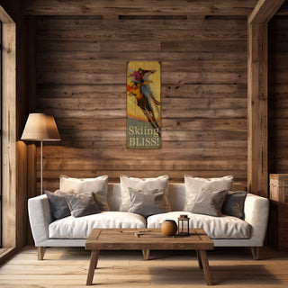 Skiing Bliss: Generic - Wood & Metal Wall Art Wood & Metal Wall Art Meissenburg Designs