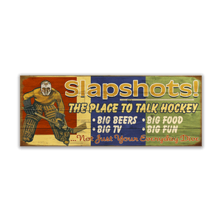 Slapshots: Generic - Wood & Metal Wall Art Wood & Metal Wall Art Meissenburg Designs Wood 14" x 36"