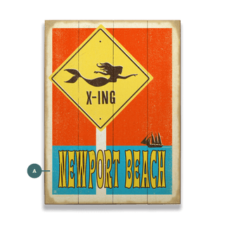 Mermaid Crossing - Wood & Metal Wall Art Wood & Metal Signs Anderson Design Group